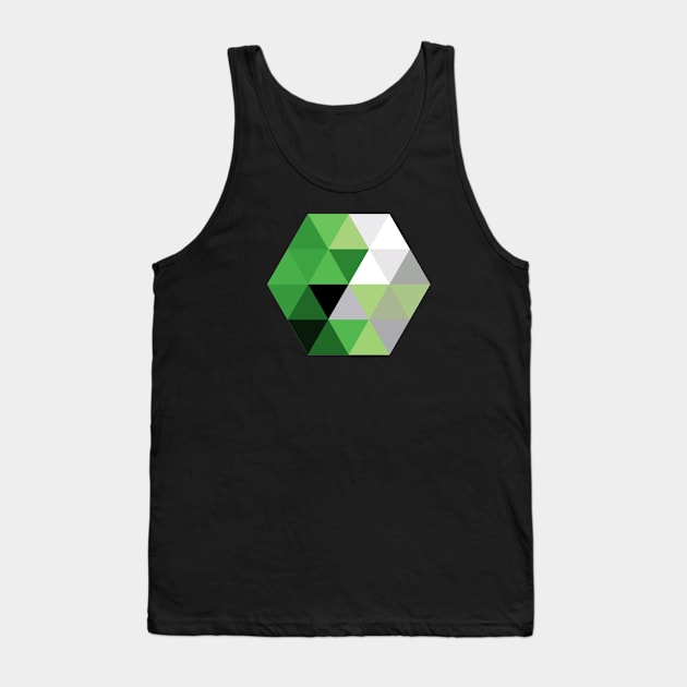 Aromantic Pride Faceted Hexagon Tank Top by VernenInk